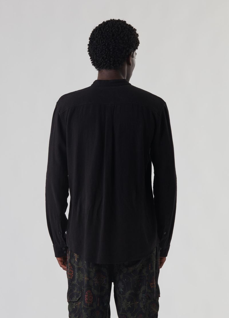 camisa ml colarless bordado