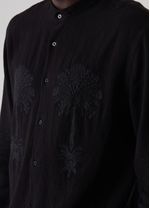 camisa ml colarless bordado