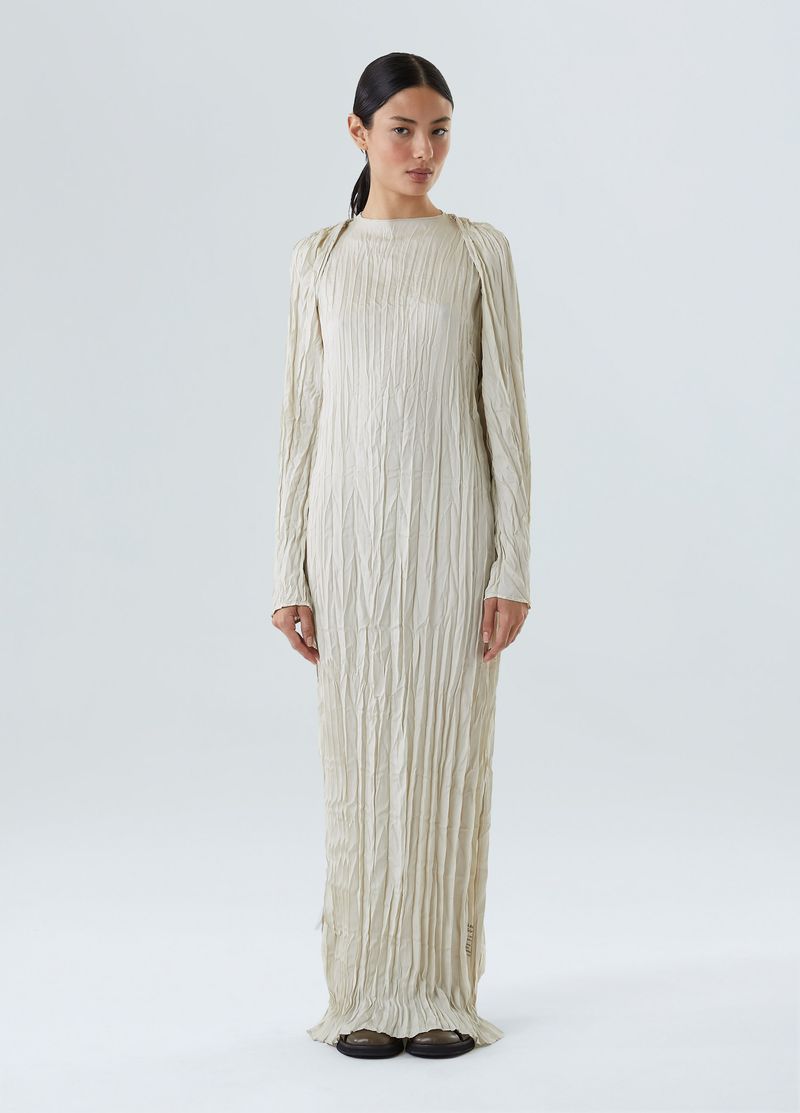 VESTIDO WRINKLED SATIN DOUBLE FACE