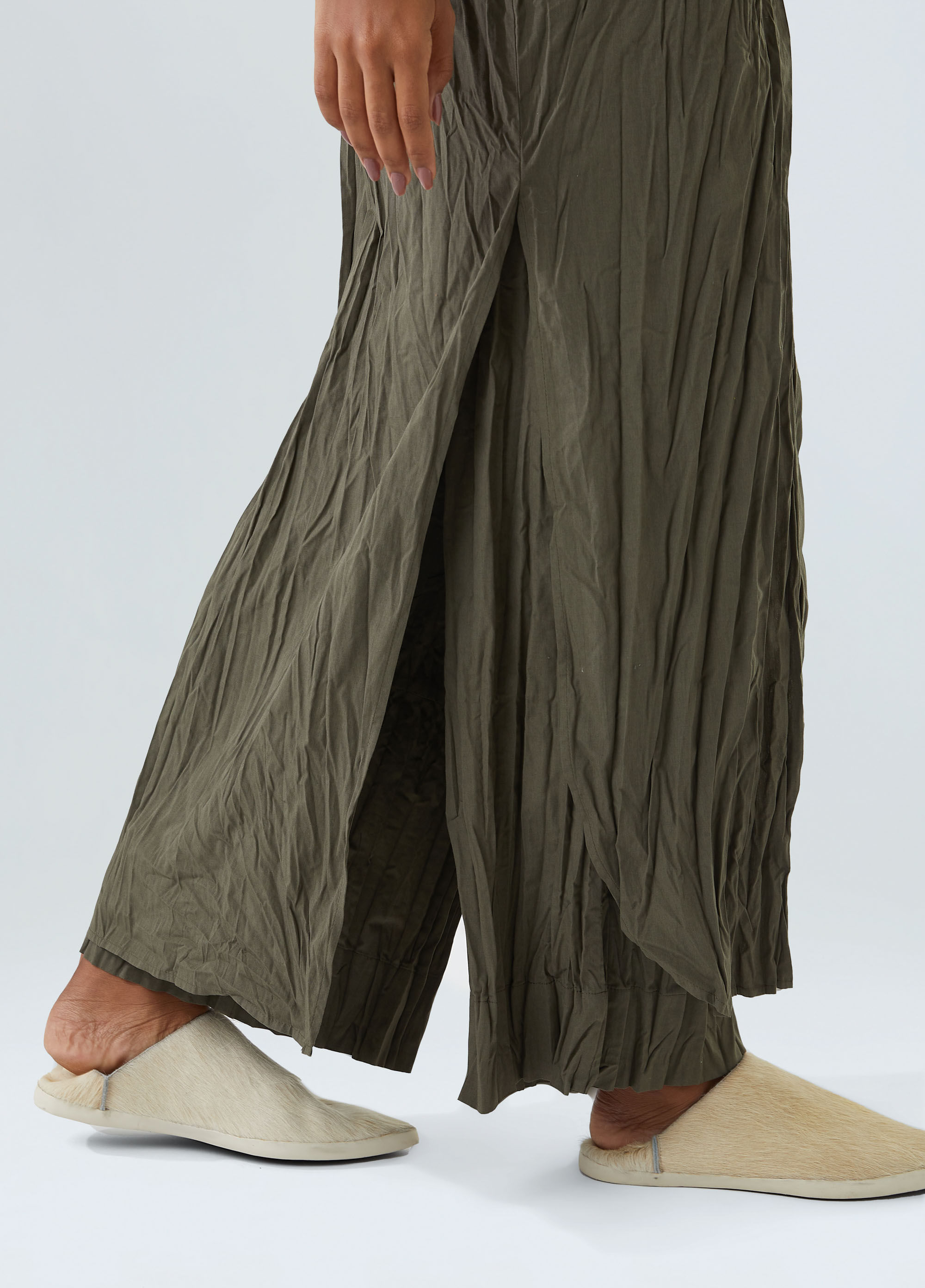 Chemise tricoline wrinkled longo