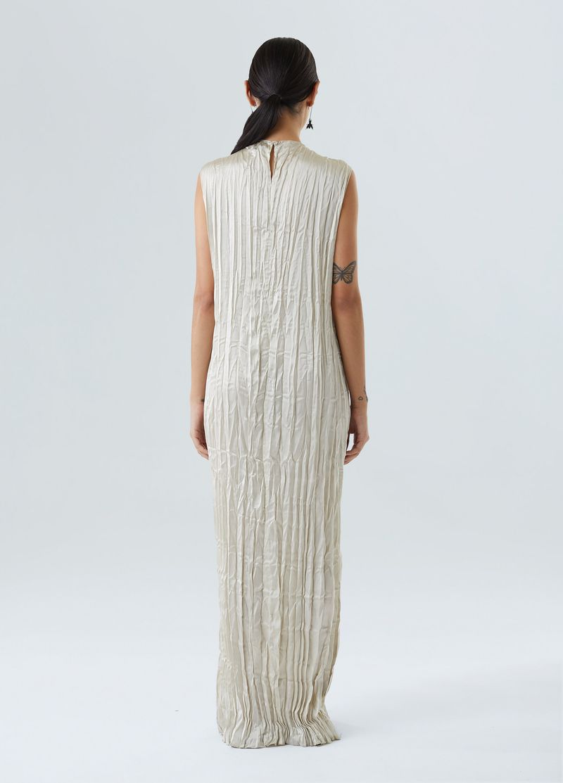 VESTIDO WRINKLED SATIN DOUBLE FACE