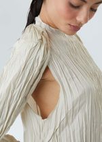 VESTIDO WRINKLED SATIN DOUBLE FACE