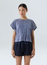 sleeveless fem wrinkle marmorizada
