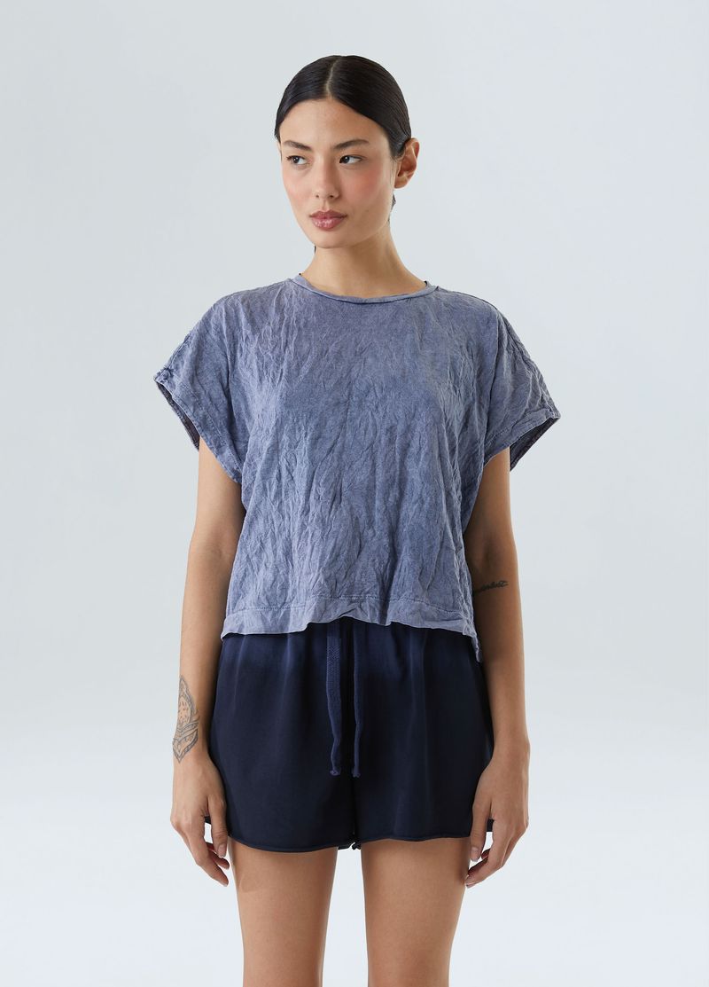 sleeveless fem wrinkle marmorizada