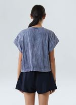 sleeveless fem wrinkle marmorizada