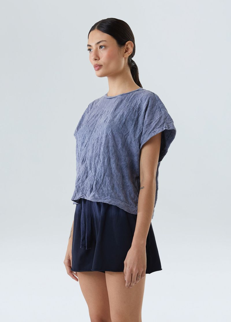 sleeveless fem wrinkle marmorizada