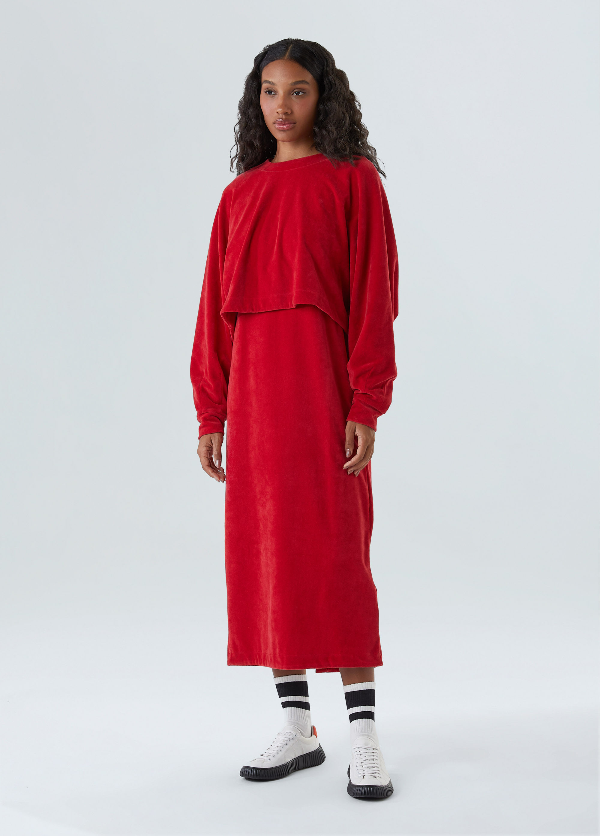 Casaco cropped plush