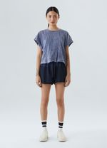 sleeveless fem wrinkle marmorizada