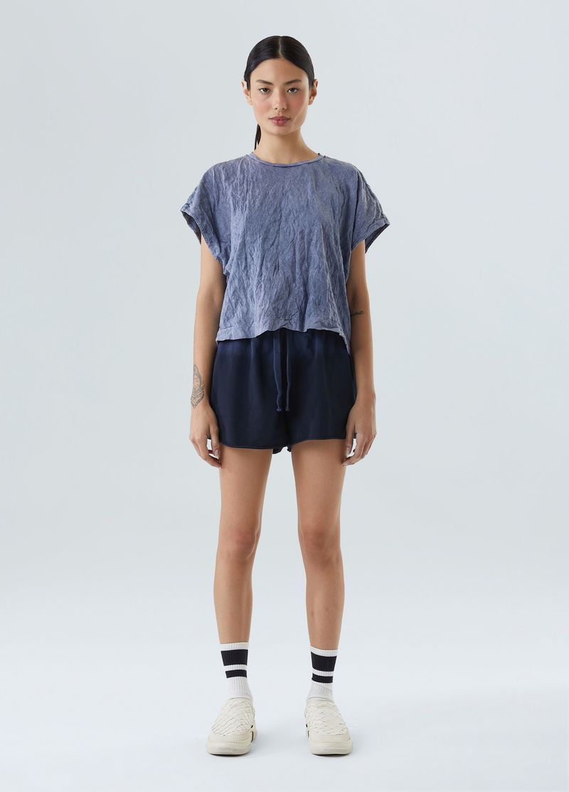 sleeveless fem wrinkle marmorizada