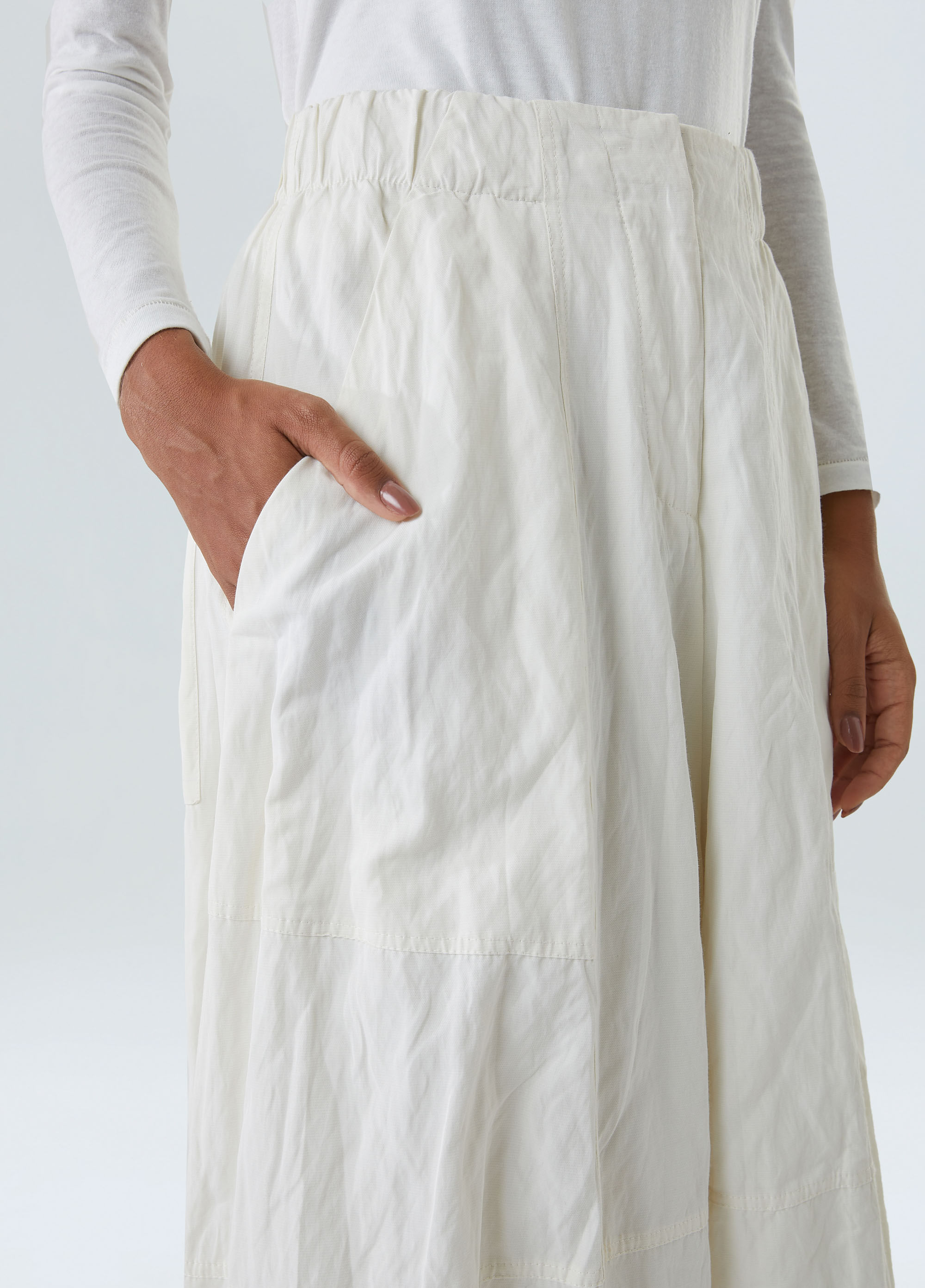 Calça cotton recortes