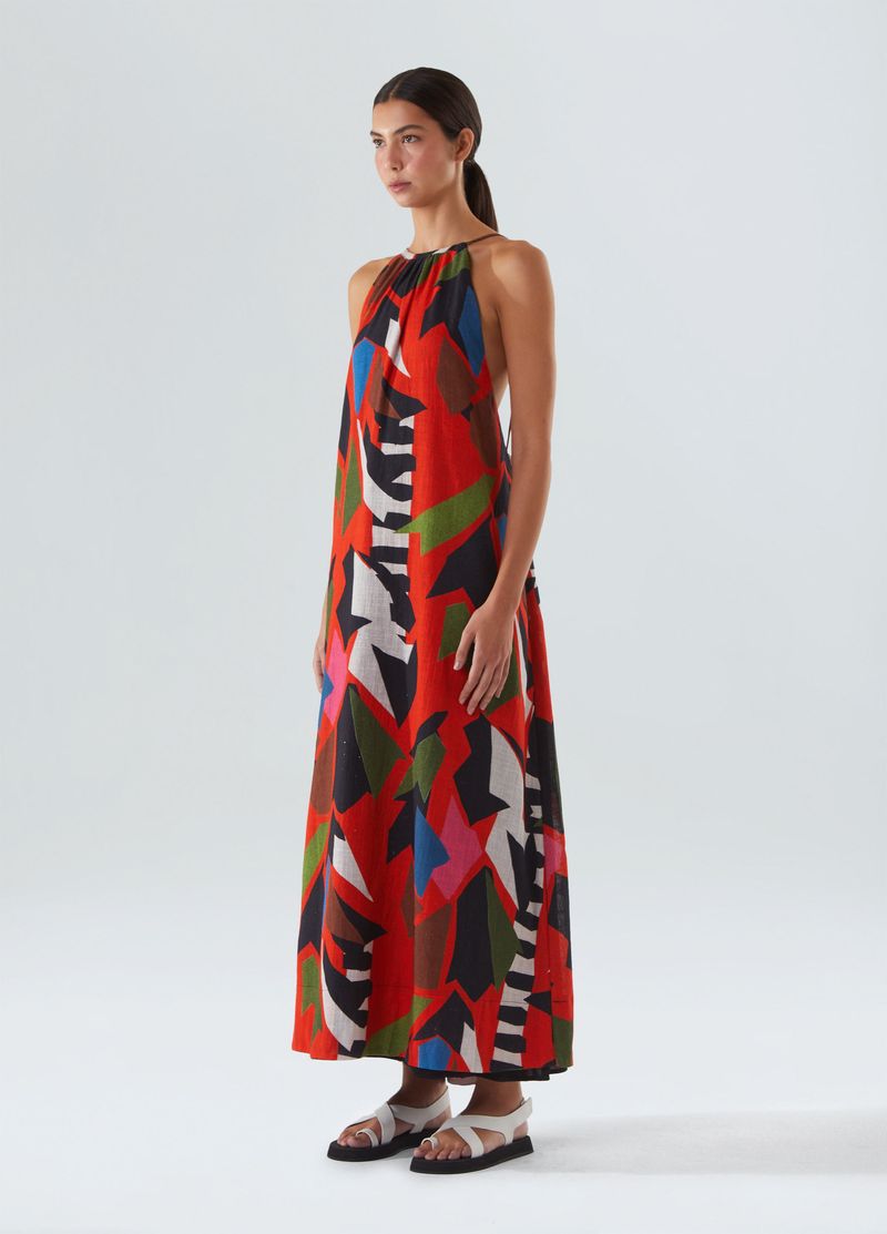 vestido abacaxi longo