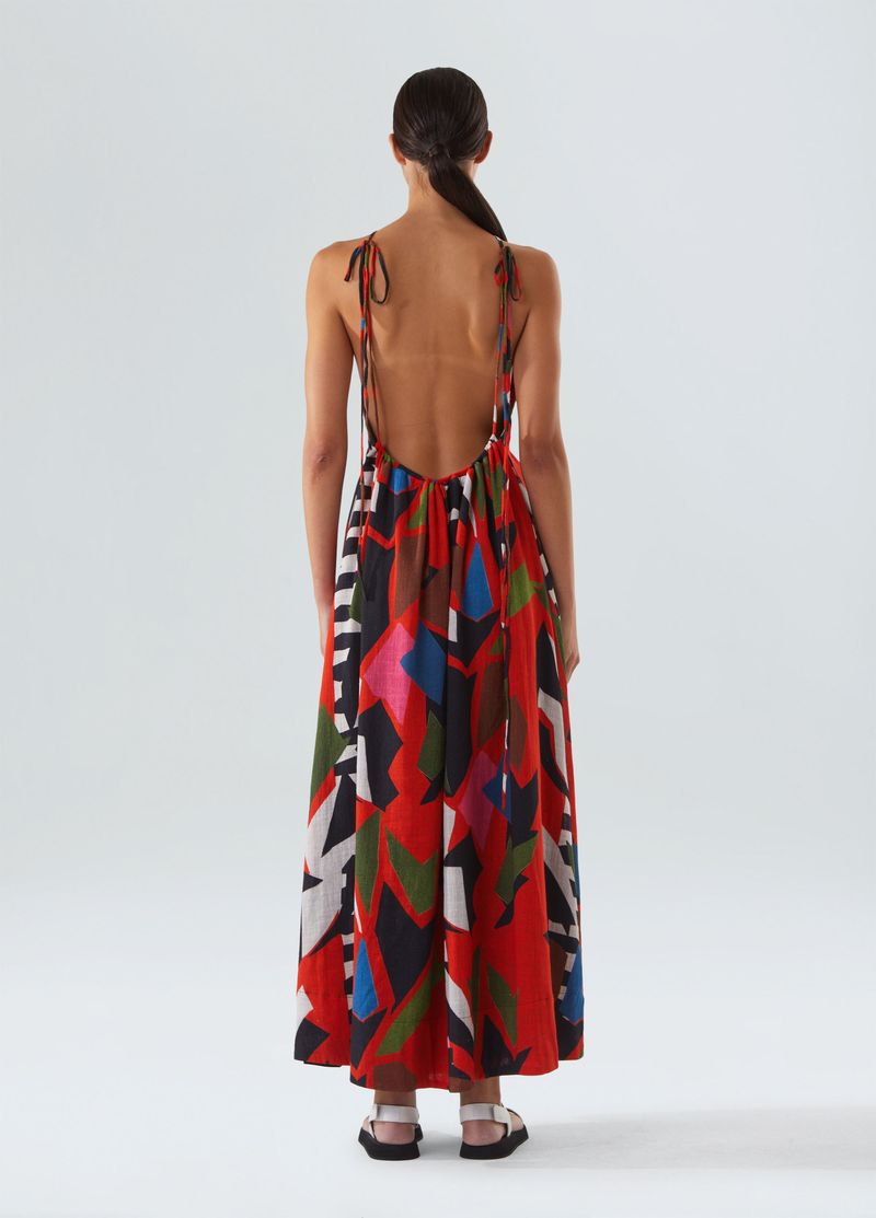 vestido abacaxi longo