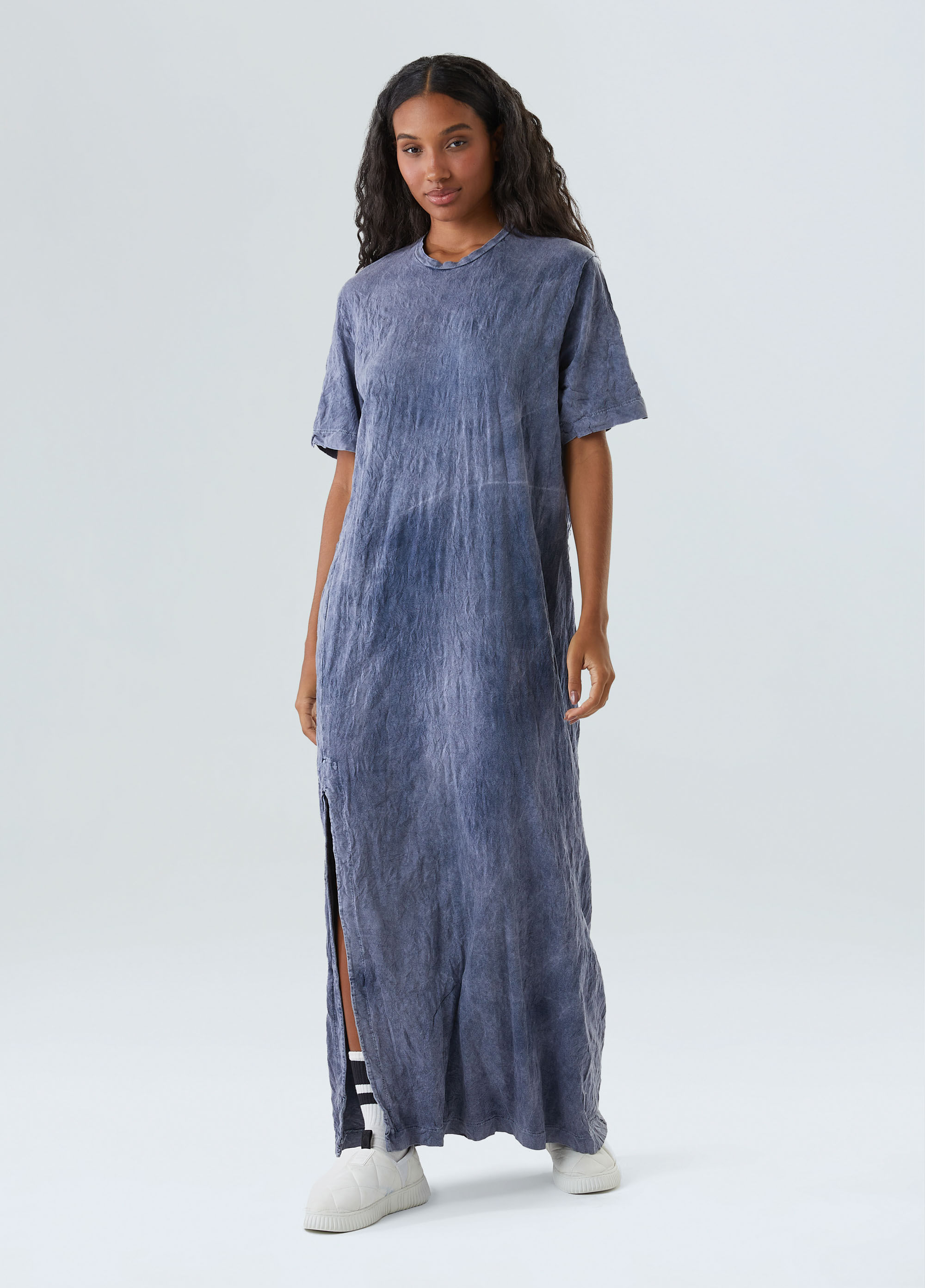 Vestido t-shirt wrinkled marmorizado