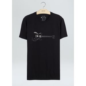 T-shirt vintage hollow body guitar