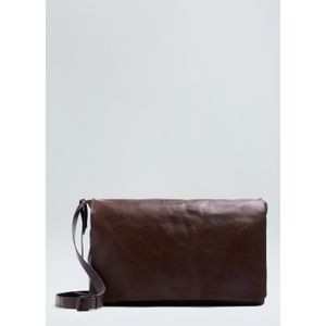 Leather crossbody e-basics bag large