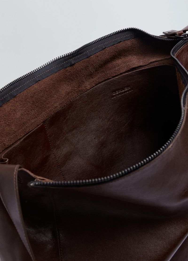 LEATHER CROSSBODY EBASICS BAG LARGE