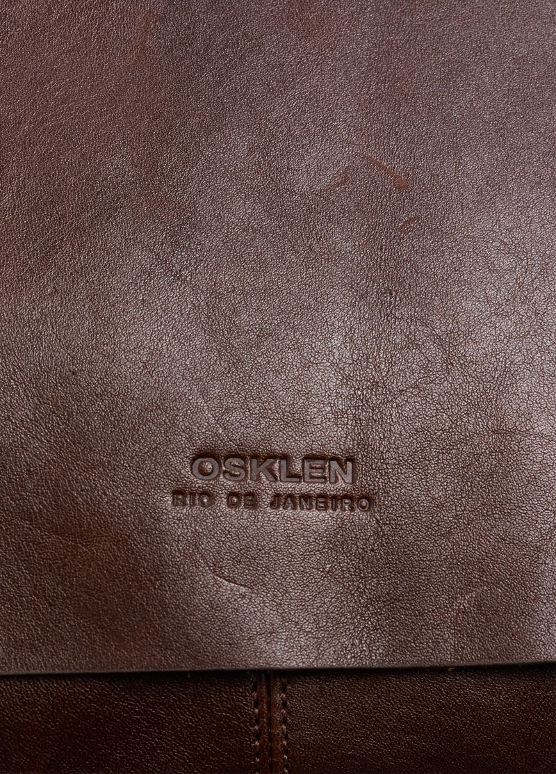 LEATHER CROSSBODY EBASICS BAG LARGE