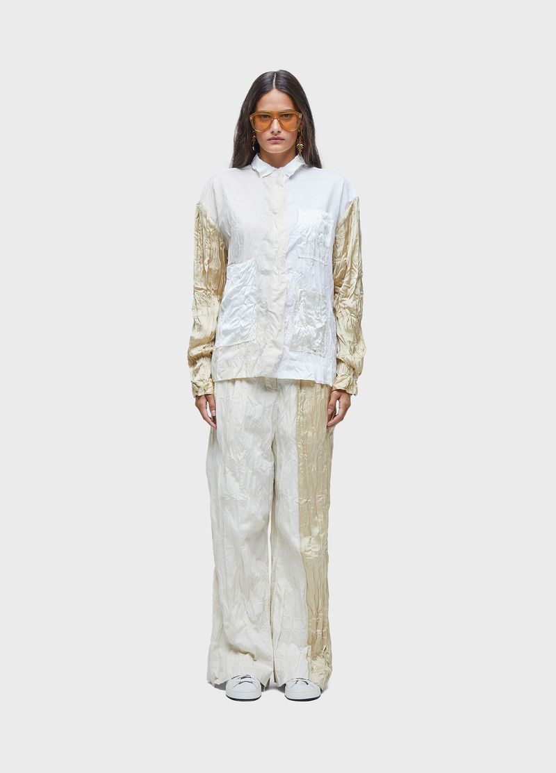 CALCA WRINKLED SATIN TRICOLINE