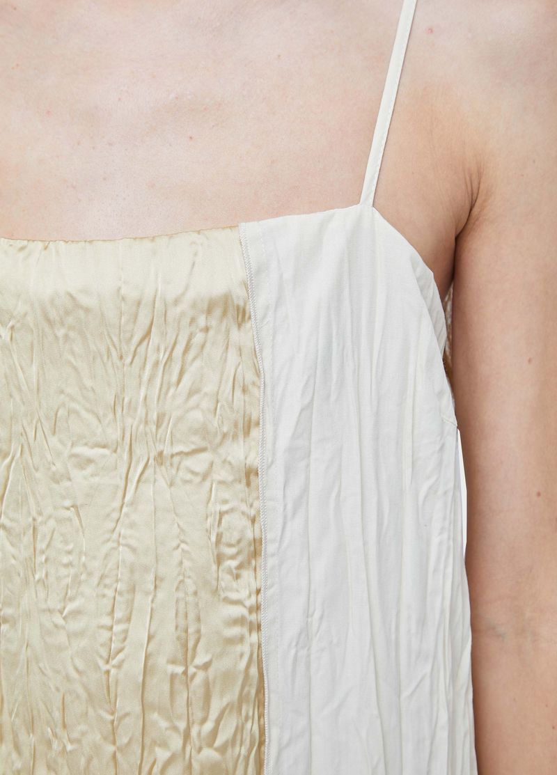 VESTIDO ALCAS WRINKLED SATIN TRICOLINE