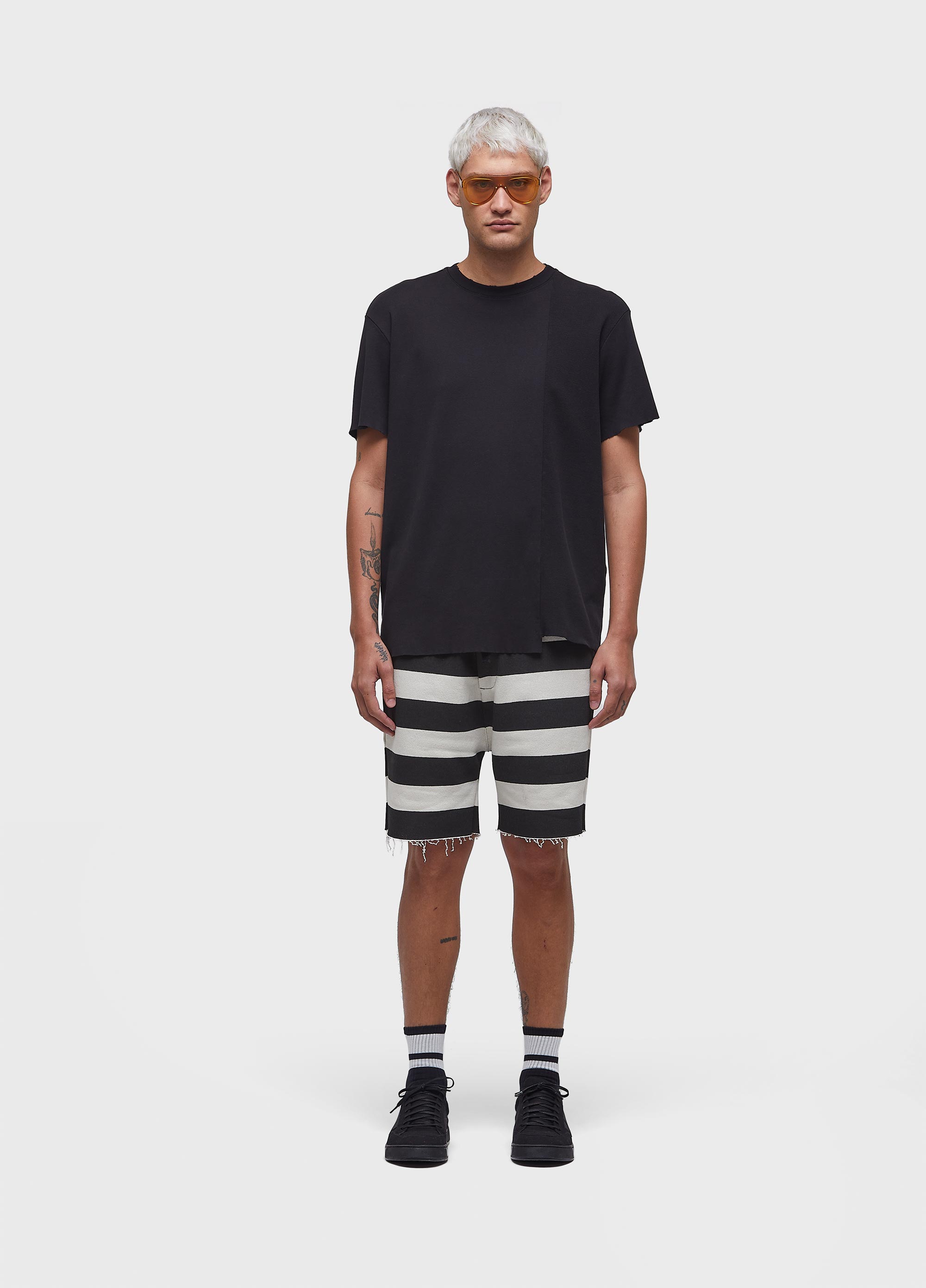 BERMUDA CASUAL MASC LISTRADA MOLETOM