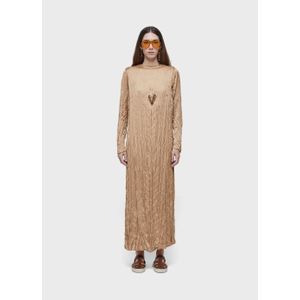 Vestido wrinkled satin