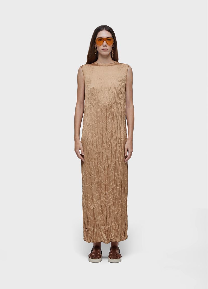 VESTIDO WRINKLED SATIN DOUBLE FACE