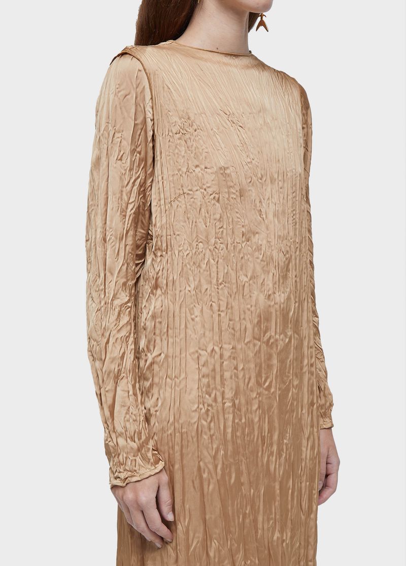 VESTIDO WRINKLED SATIN DOUBLE FACE