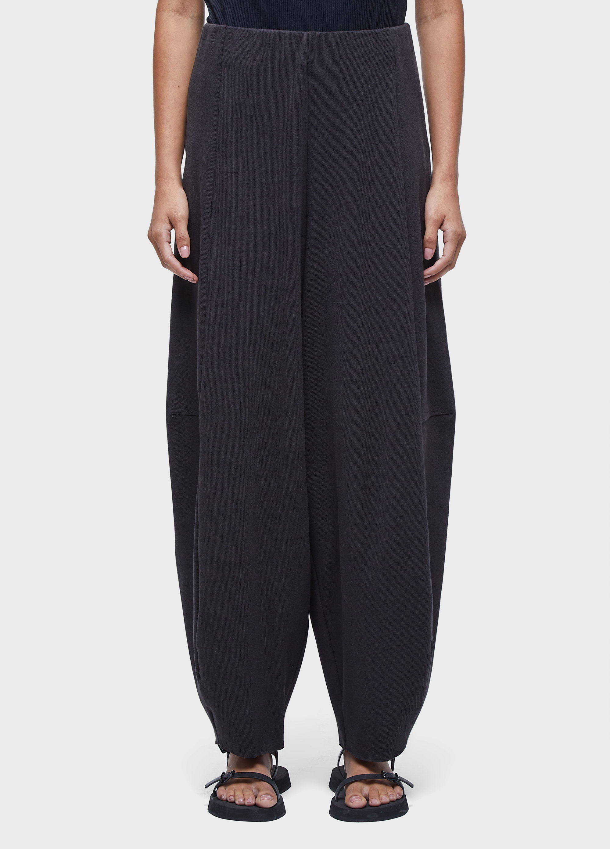 Calça barrel malha rustica
