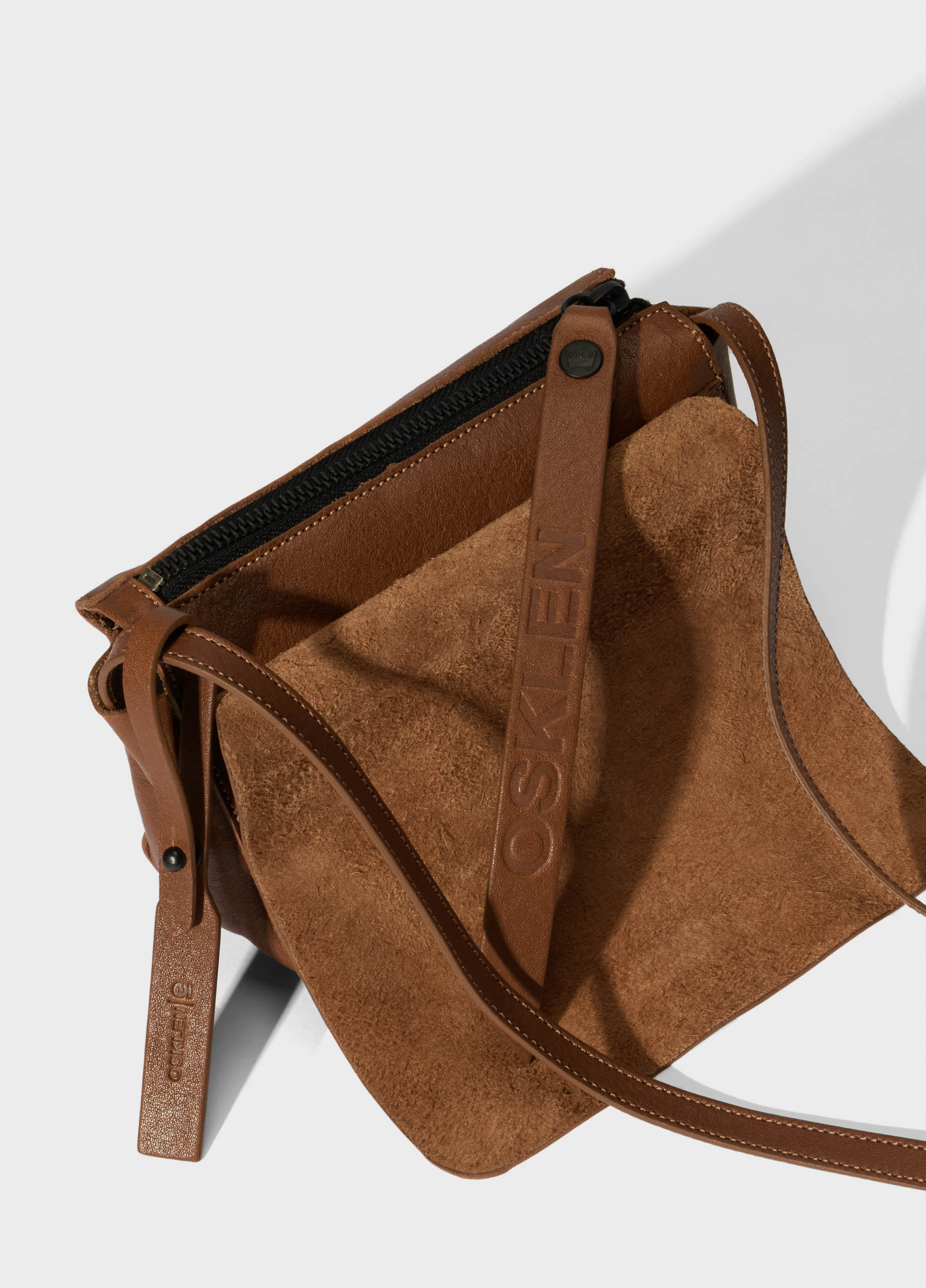 Mini leather crossbody e-basics