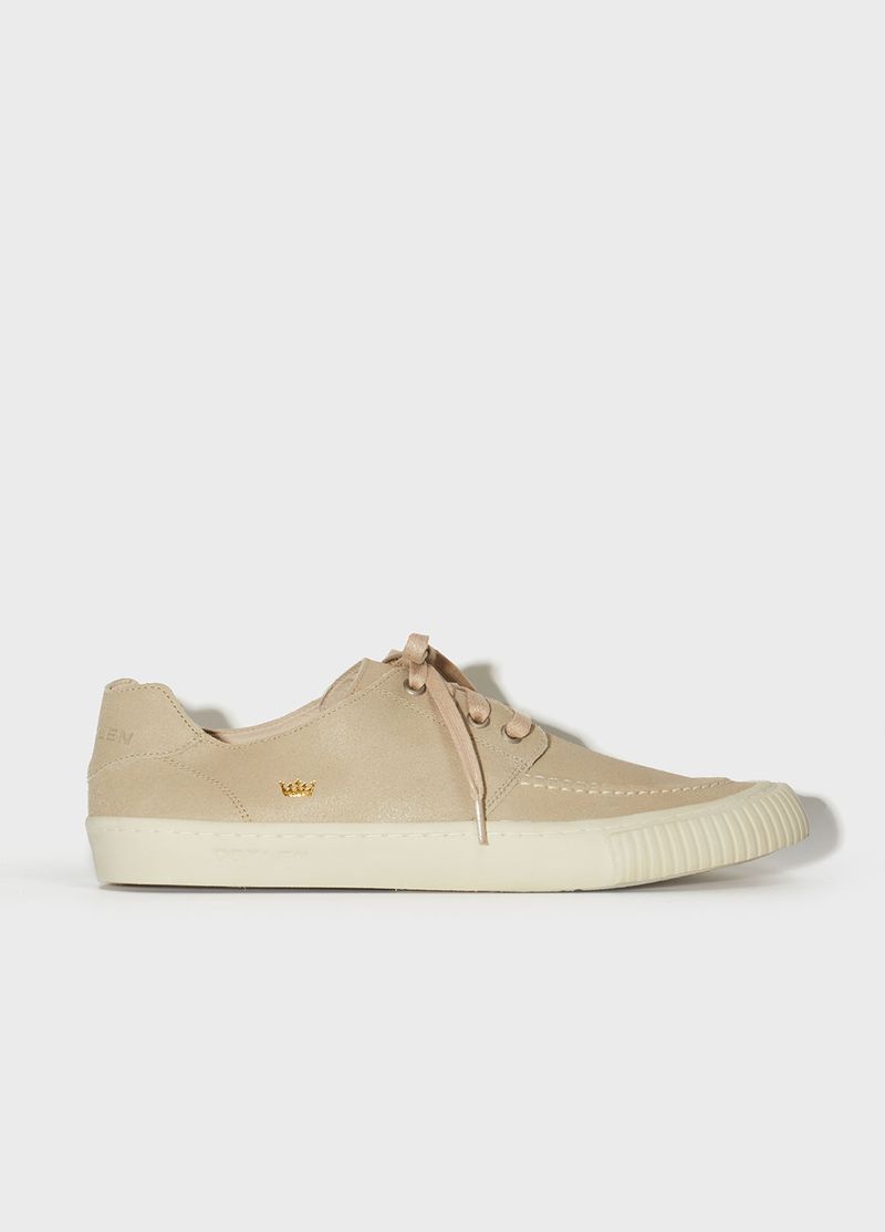 TENIS DECK COURO GASTO MASC