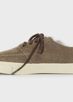TENIS DECK COURO GASTO MASC