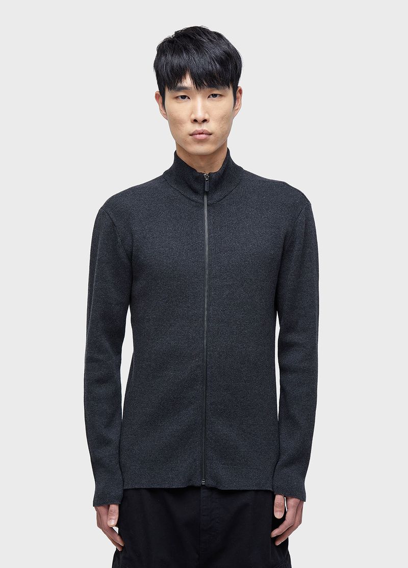 SWEATER TRICOT ZIPPED COTTON