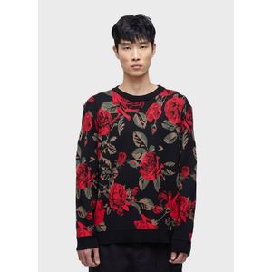 Sweater tricot jacquard vintage rose