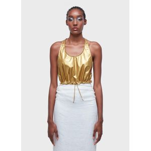 Top sleeveless gold