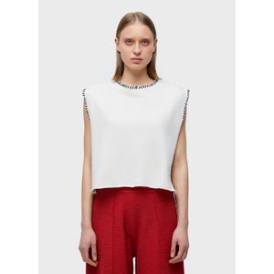 Sleeveless moletom juta pespontos
