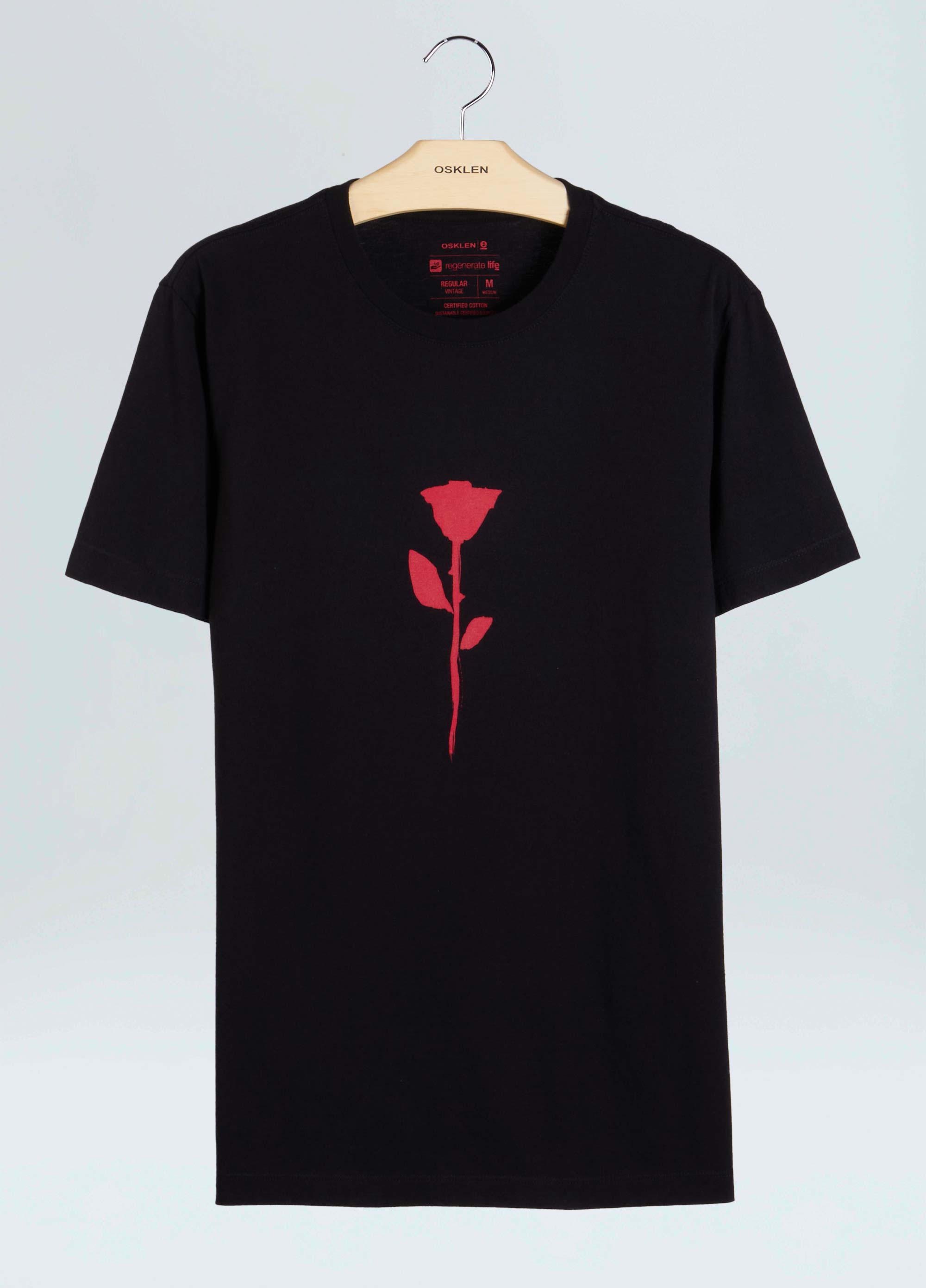 T-shirt vintage rose ink
