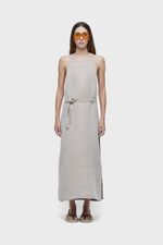VESTIDO TRANSPASSE JUTA LONG DOUBLE FACE