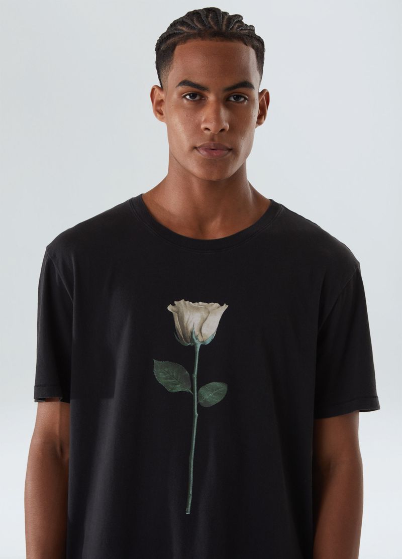 tshirt soft used white rose