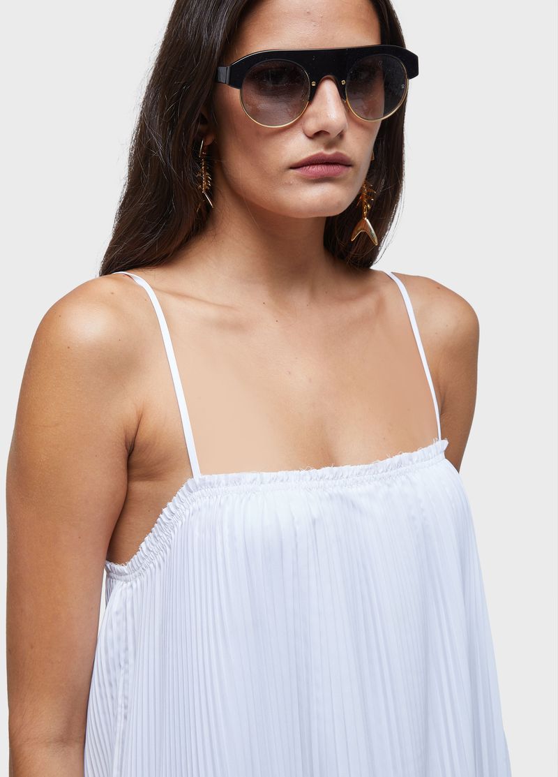 VESTIDO ALCAS PLISSADO