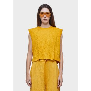 Sleeveless  wrinkled color