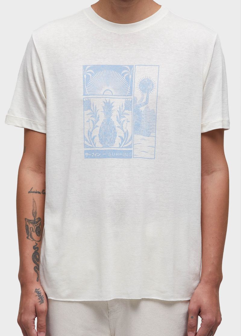 TSHIRT LIGHT LINEN STAMP MC