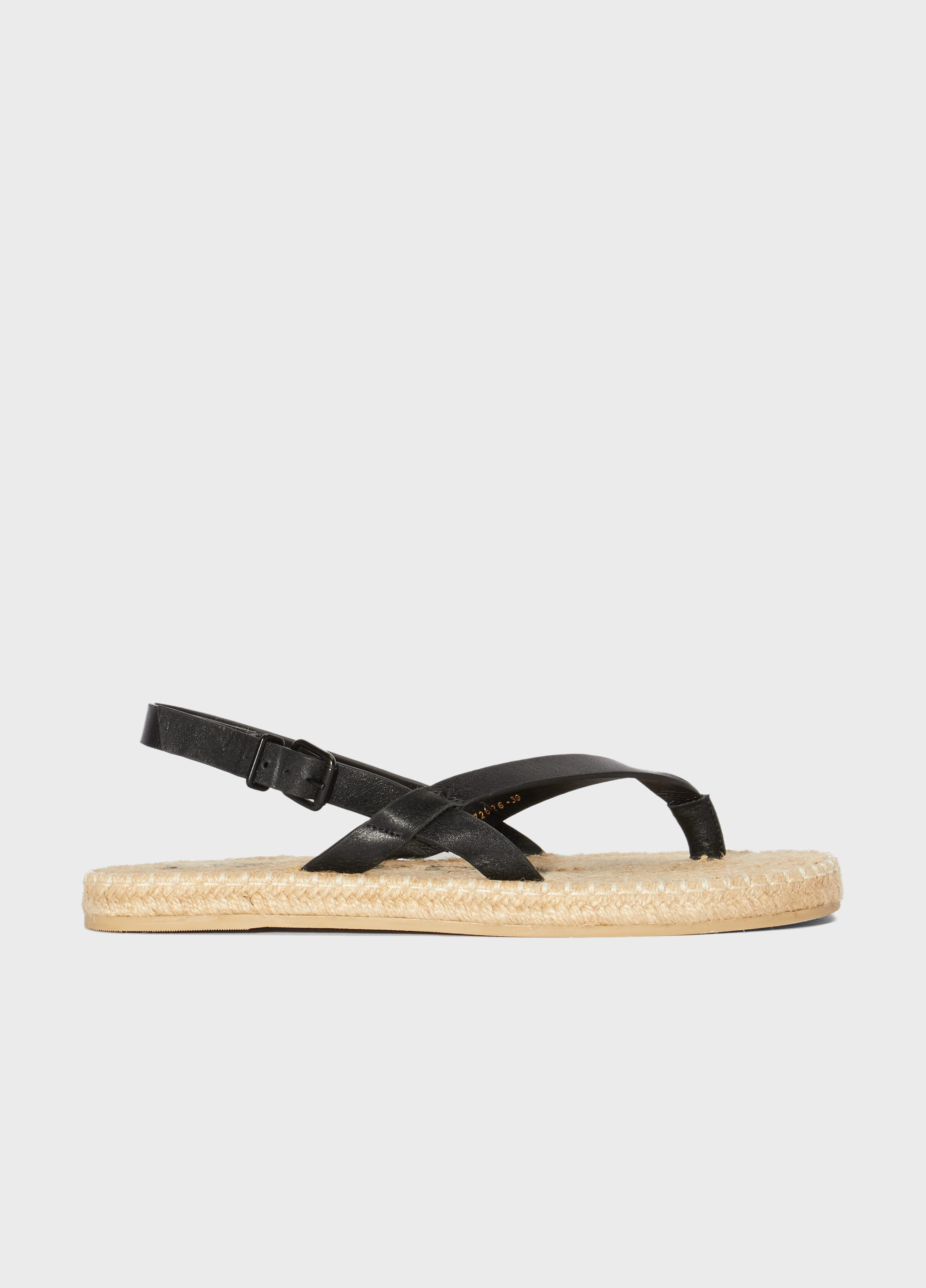 SANDALIA FLAT CORDA COURO E BASICS FEM