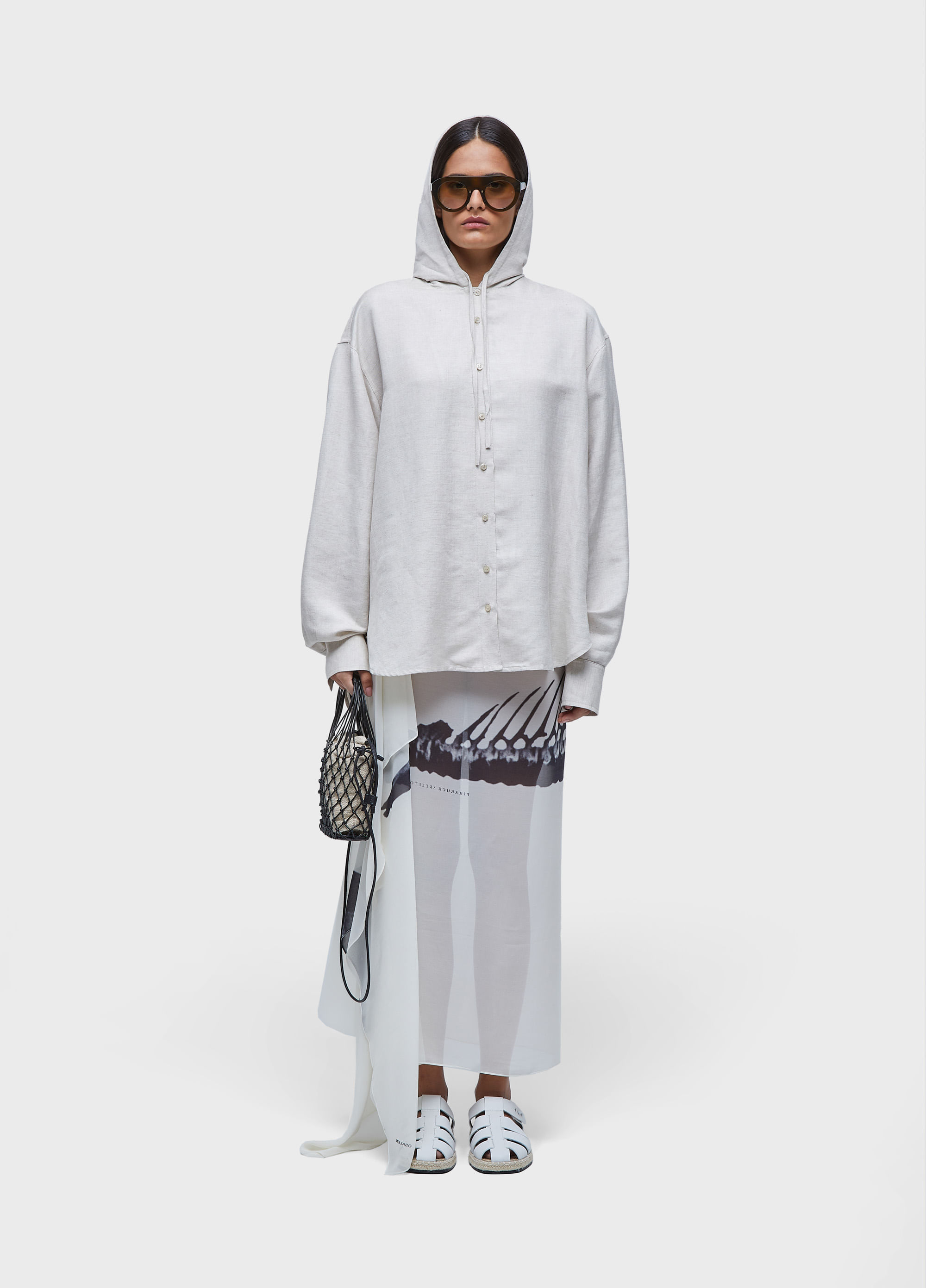 Camisa capuz linen