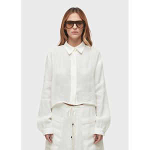 Camisa cropped linho reciclado