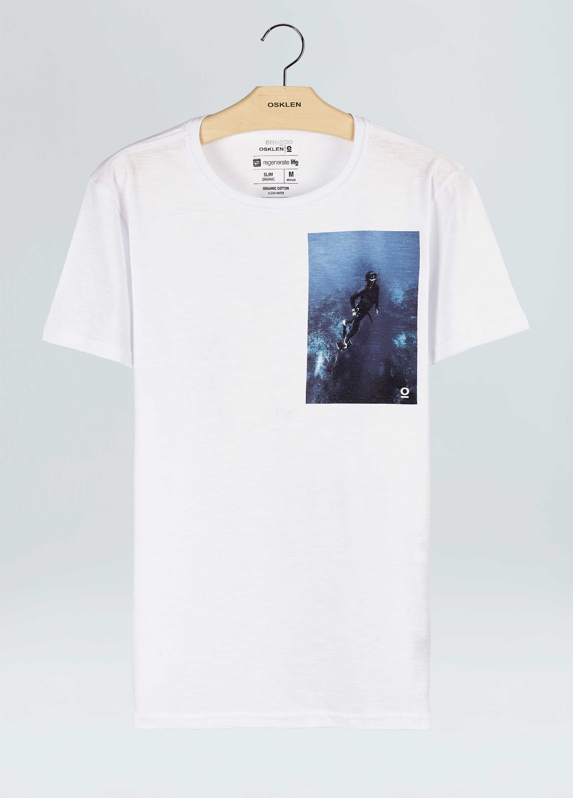 TSHIRT ORGANIC ROUGH BLUE DIVE