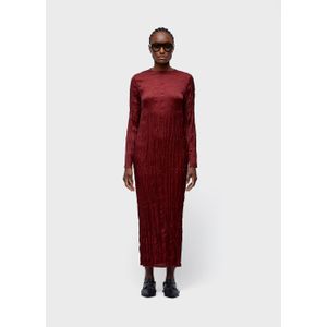 Vestido longo  wrinkled satin double