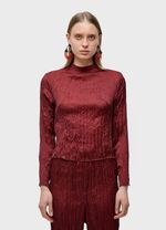 BLUSA GOLA ML WRINCKLED SATIN DOUBLE