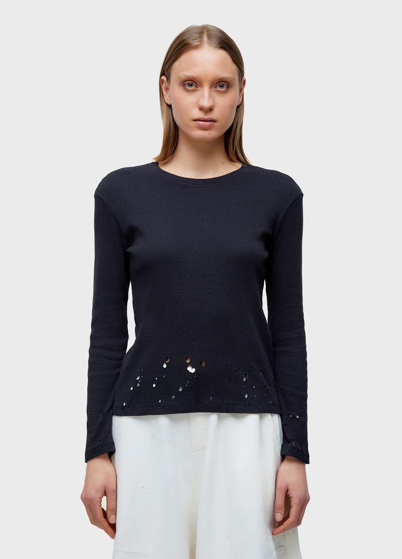 BLUSA ML FIT FRAYED