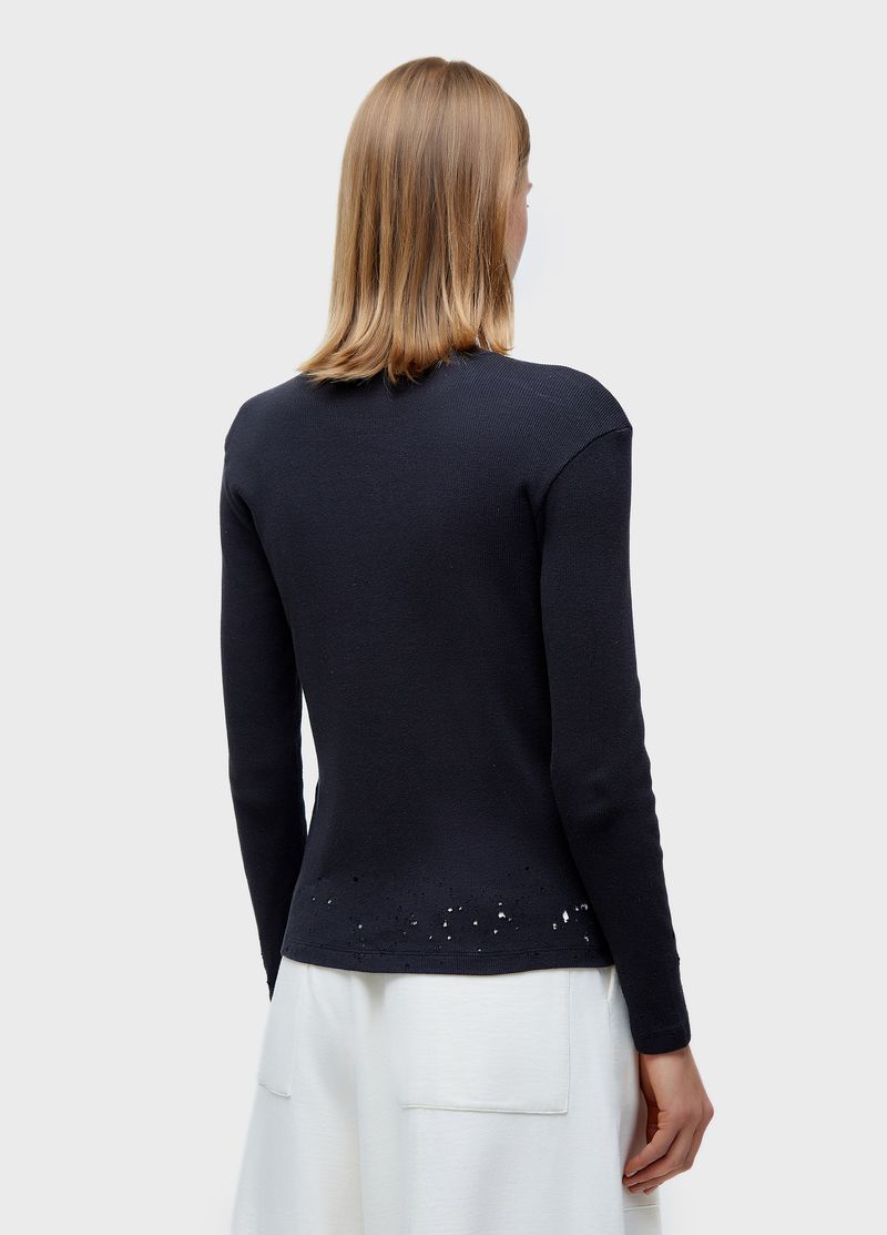BLUSA ML FIT FRAYED