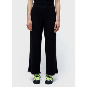 Calça  tricot pespontos